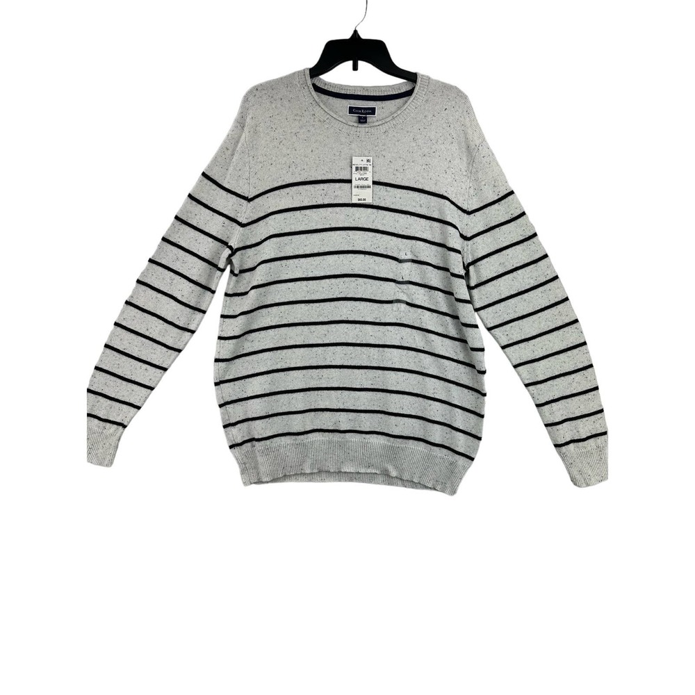 Club Room,‎ Men’s Gregor Striped Sweater, Size Large
